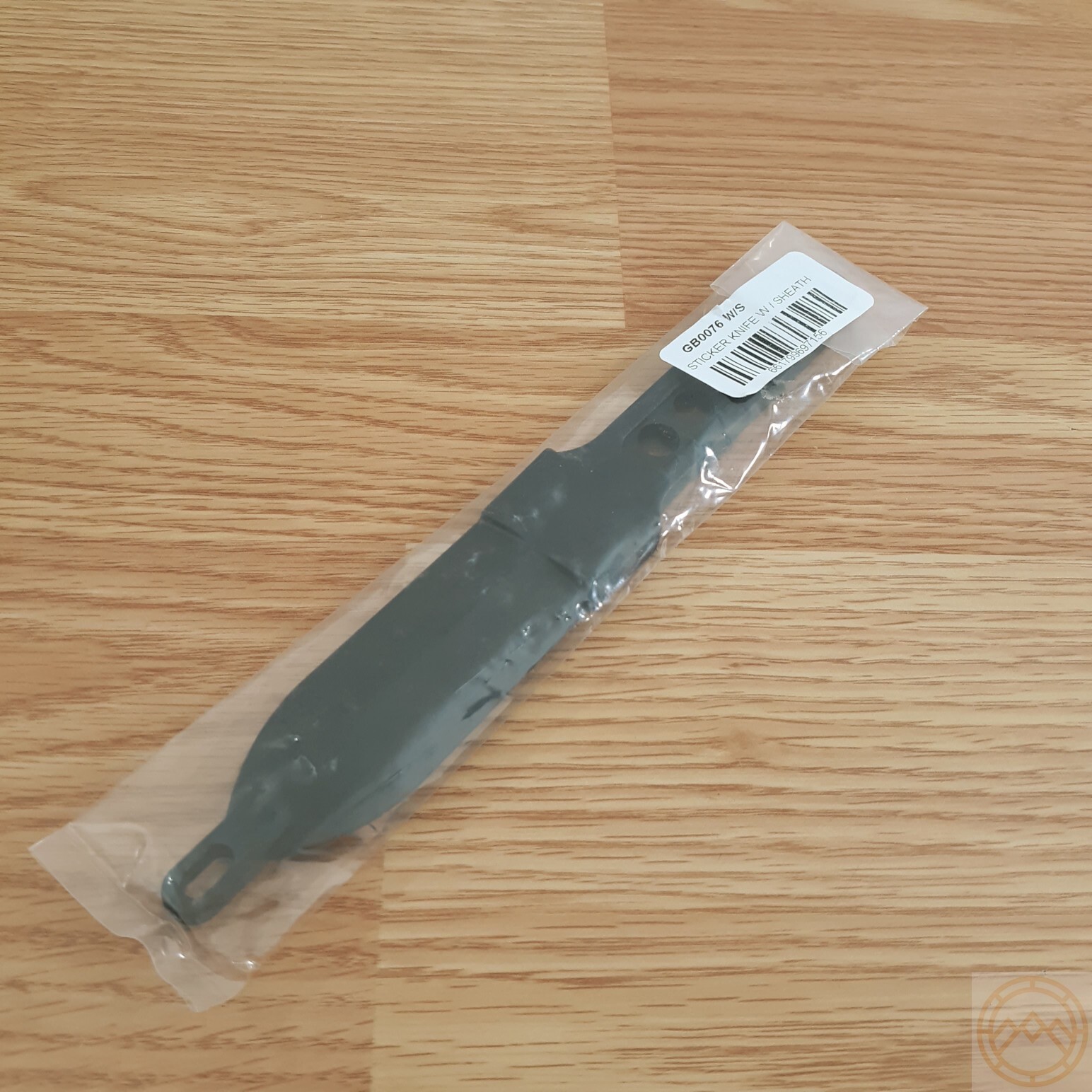 CIA Sticker Fixed Knife 3" Black Polycarbonate One Piece Construction Blade