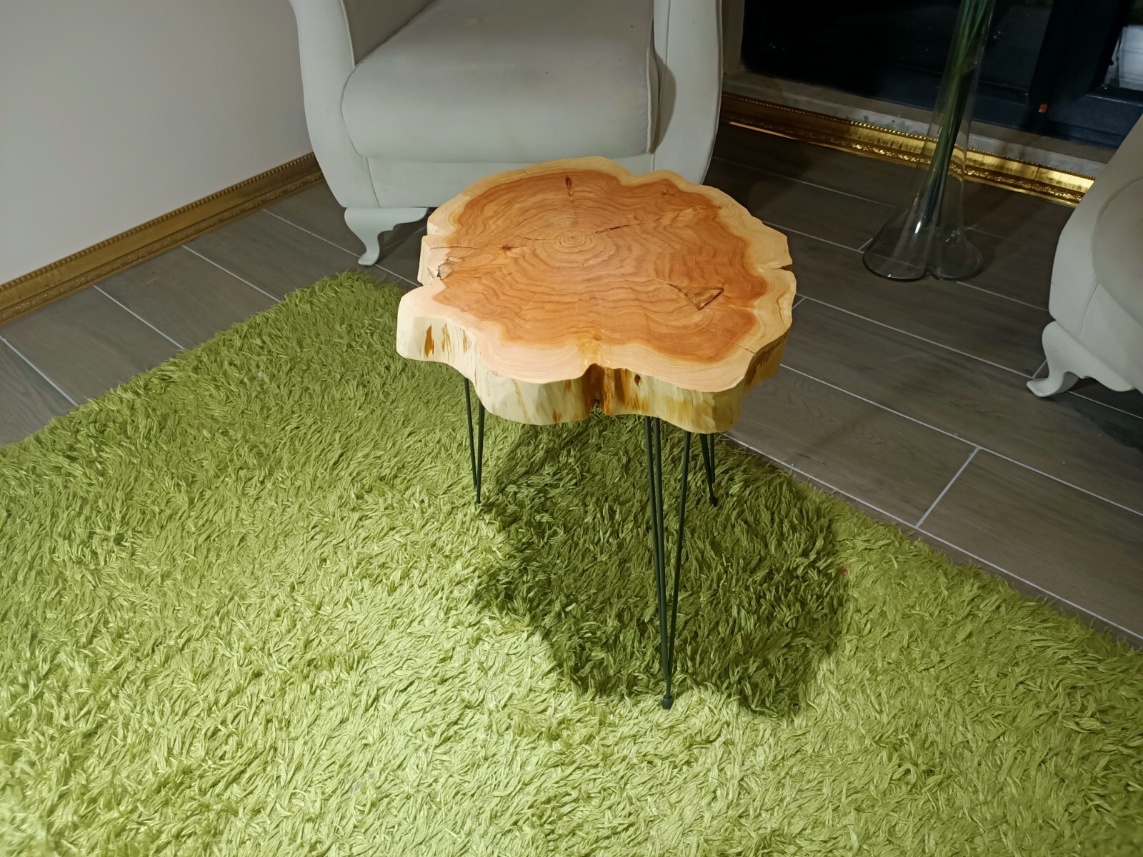 Live Edge Coffee Table Rustic Coffee Table Natural Cypress Tree