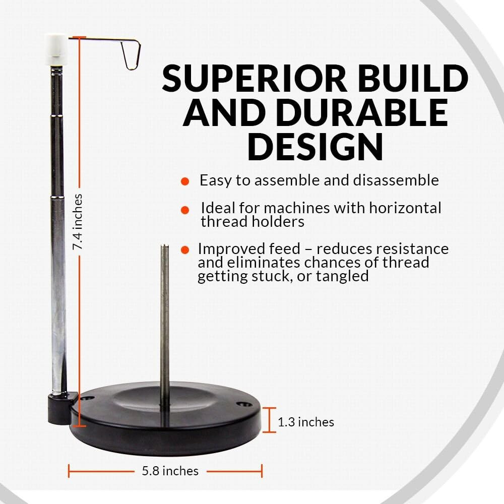 Embroidex Adjustable Single Thread Spool Holder – Stand Alone Embroidery, Sewing