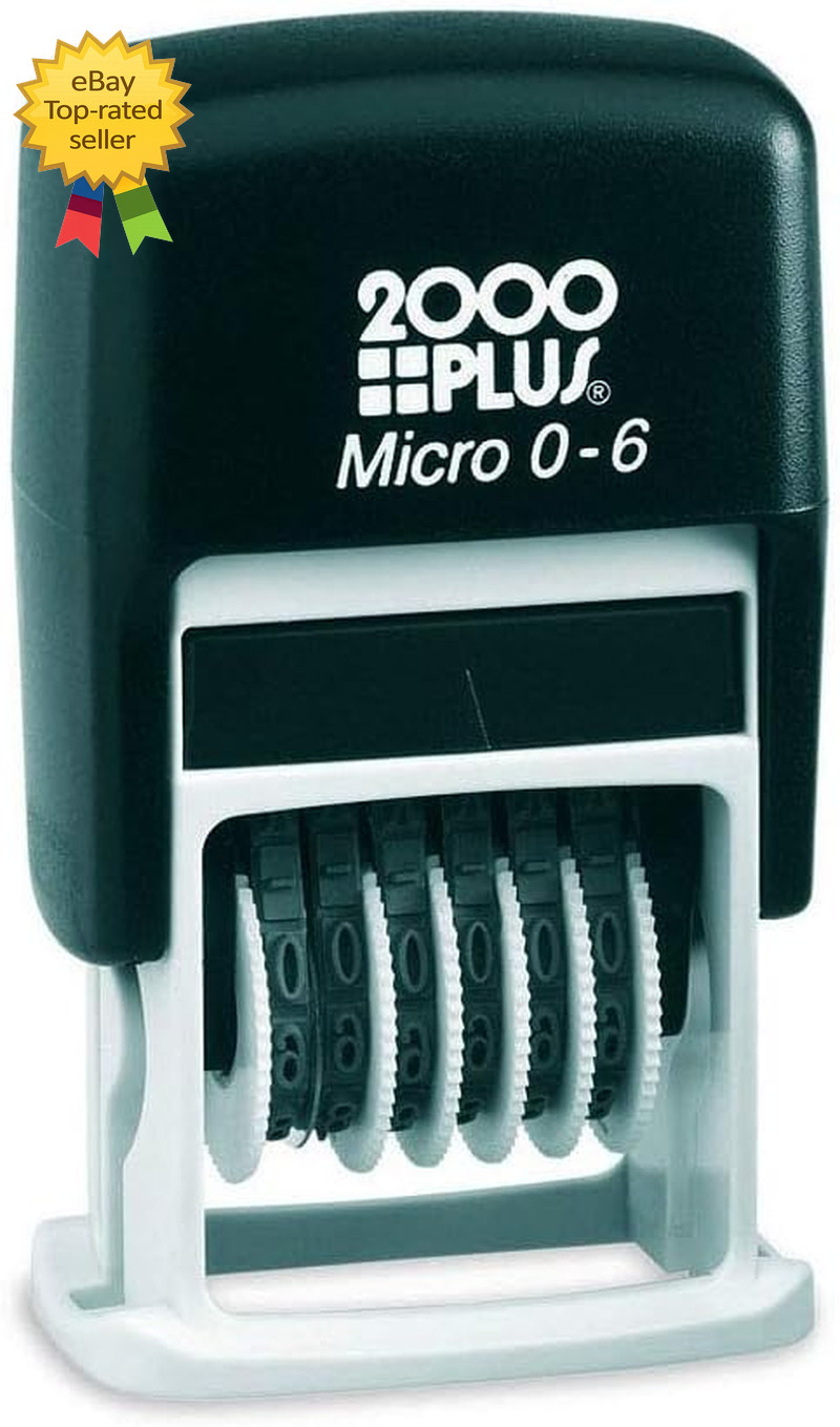 Self Inking Number Stamp 6 Band Adjustable Numbering Tool Black Ink Office