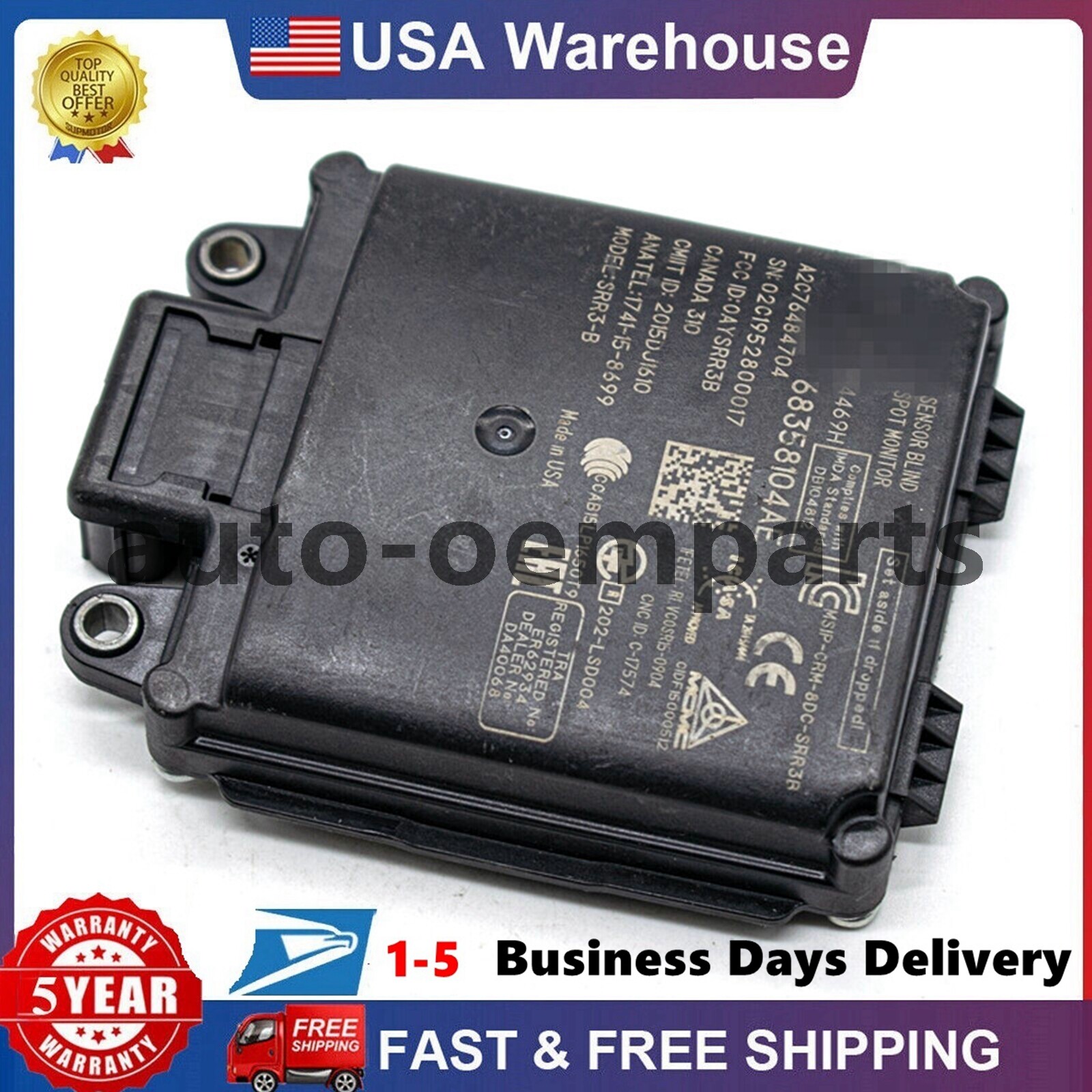 OEM Tail Light Blind Spot Module Sensor for 2019 - 2022 Ram 2500 3500 68358104AE