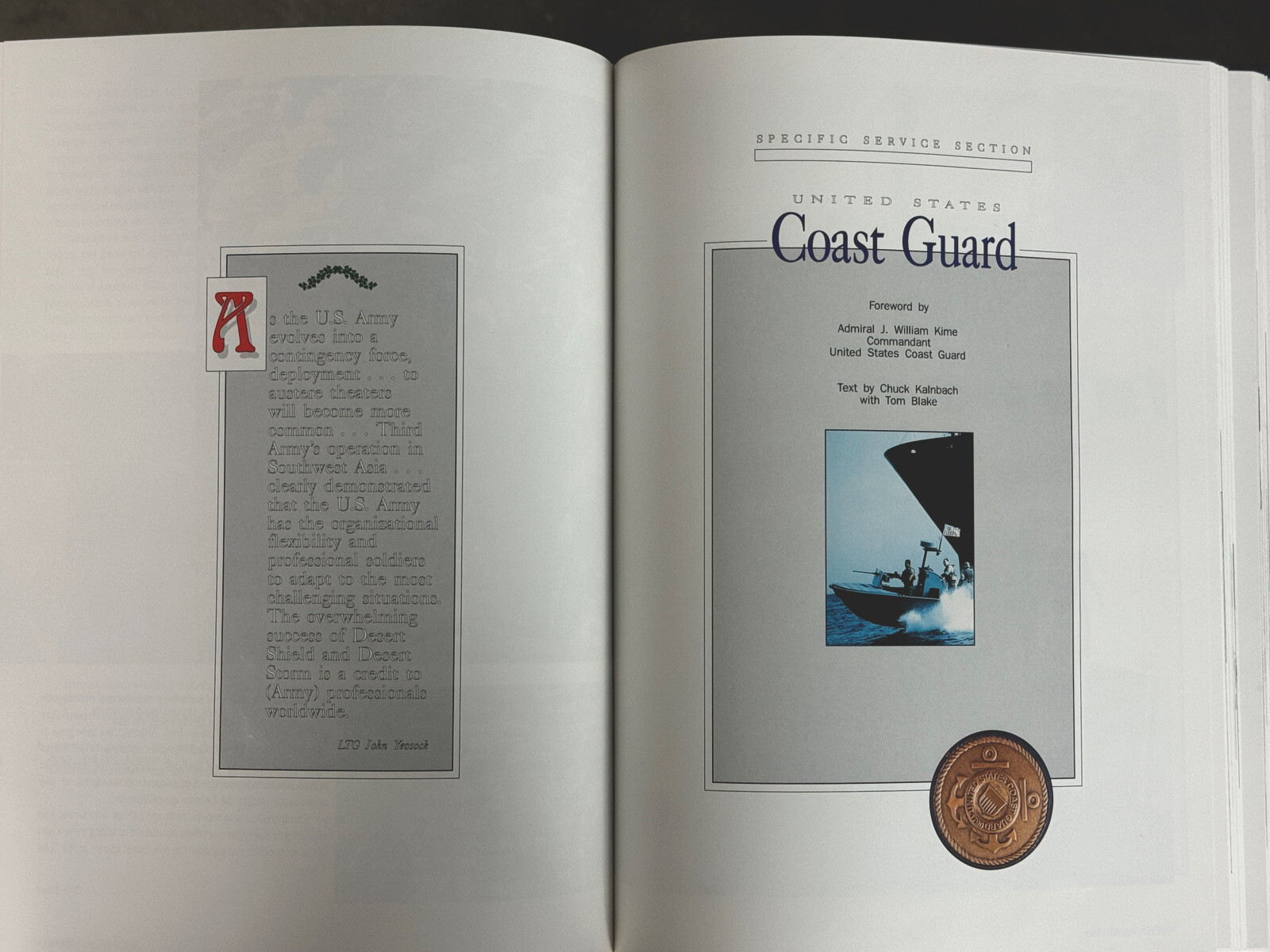 The Shield & The Storm Hardback Leather Military Book Op. Desert Storm 1990-1991