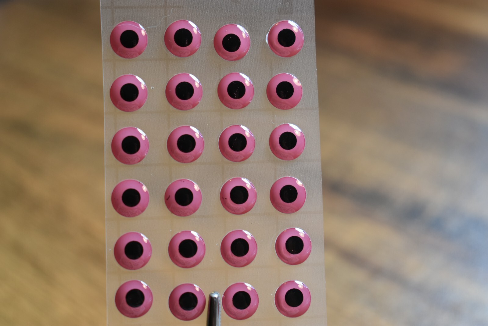 24, PINK   7mm or .28"  3D Soft Molded Eyes Fly Tying Lures