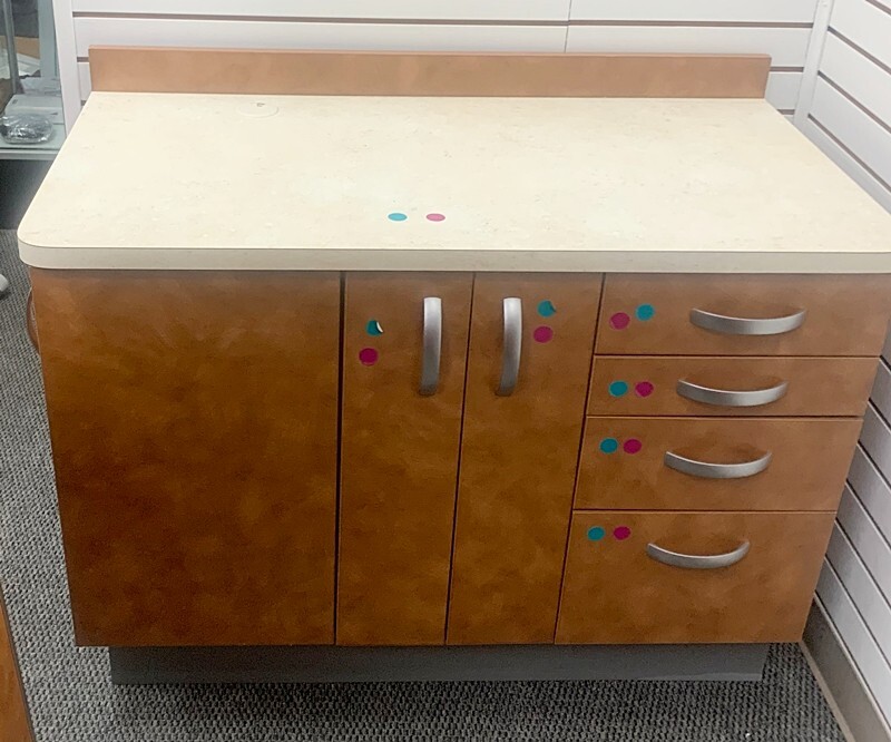 Pelton & Crane Dental Side Cabinet - No Sink - Anitque Brush