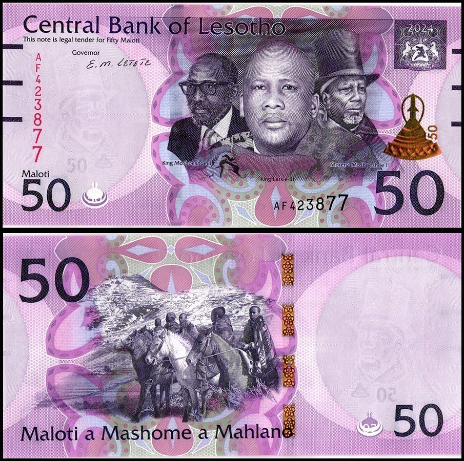 Lesotho 50 Maloti, 2024, P-28b, UNC