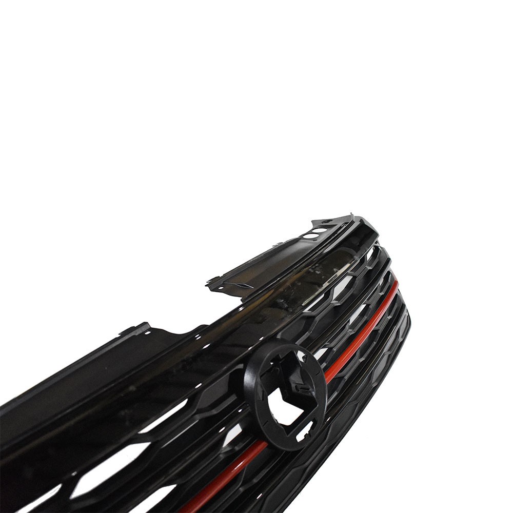Front Bumper Upper Grille For Volkswagen Jetta MK7 2019-2020 Red+Black Plastic