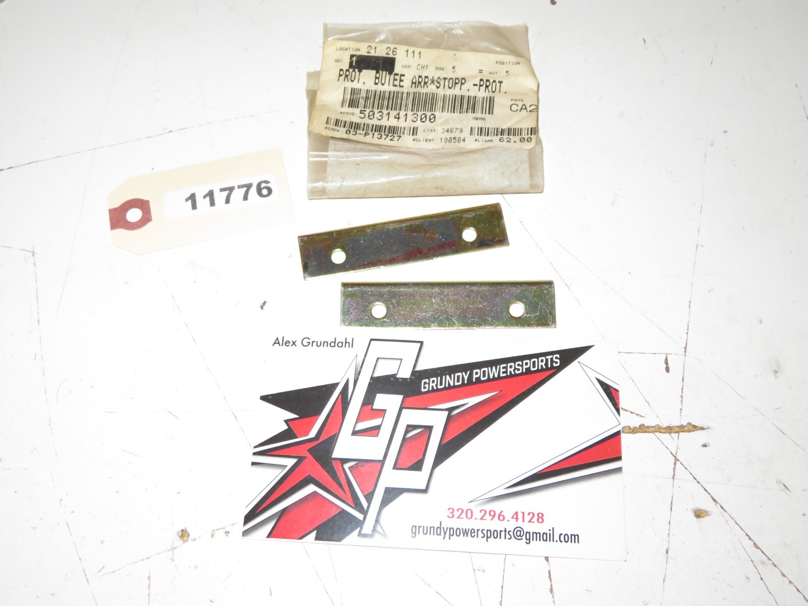 Ski-Doo - New OEM Stop Protector Plate Qty 2 - 503141300