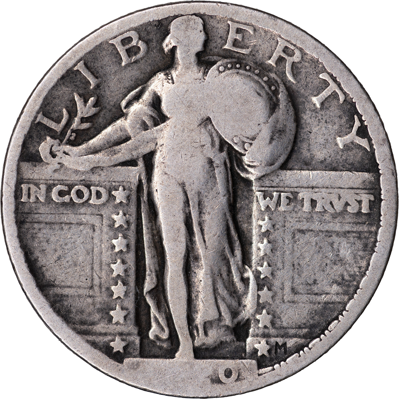 1920 25c Standing Liberty Quarter  ~ Good