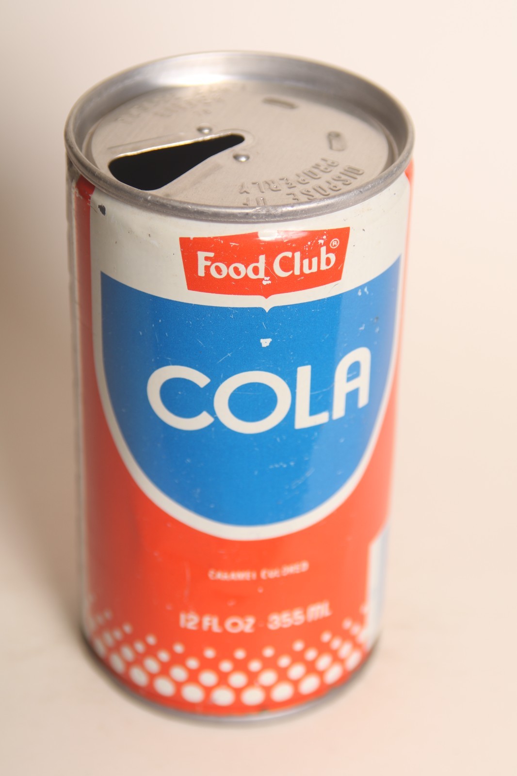 Food Club Cola soda can - 12oz