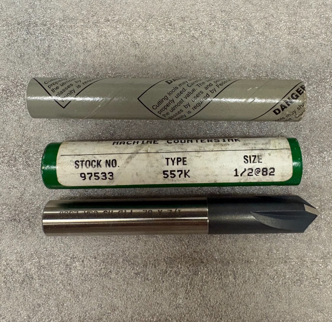 1/2" 4 Flute HSS Countersink 82 Degree Precision Twist Drill Co.