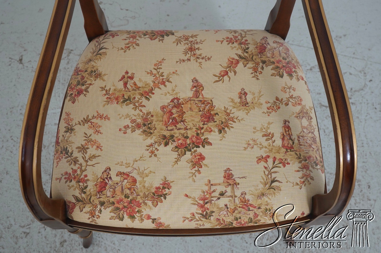 71774: Pair HICKORY CHAIR Regency Style Mahogany Armchairs