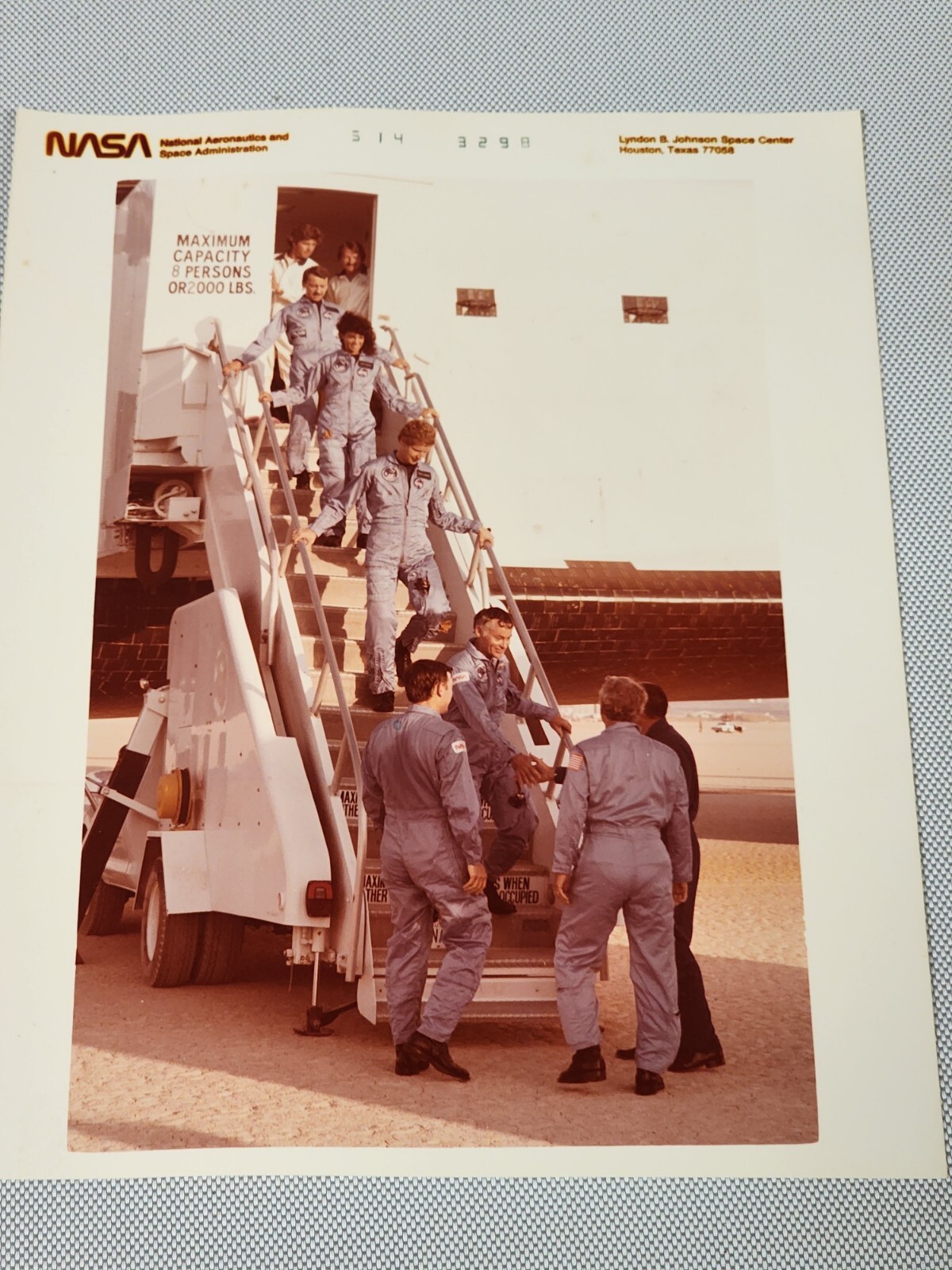 NASA Red Letter Discovery Mission Rare Kodak Photo Stairs