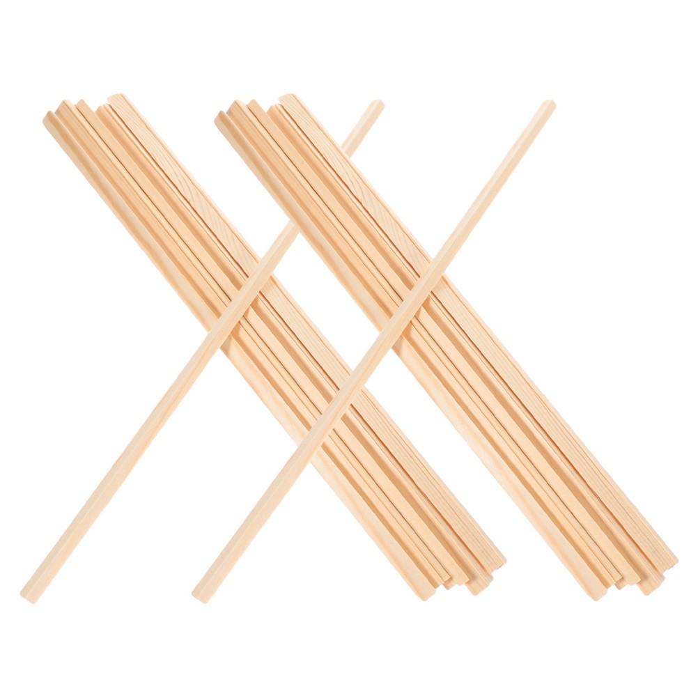 20Pcs Durable Triangular Wood Trim for Window Molding Beige Decorative Strip