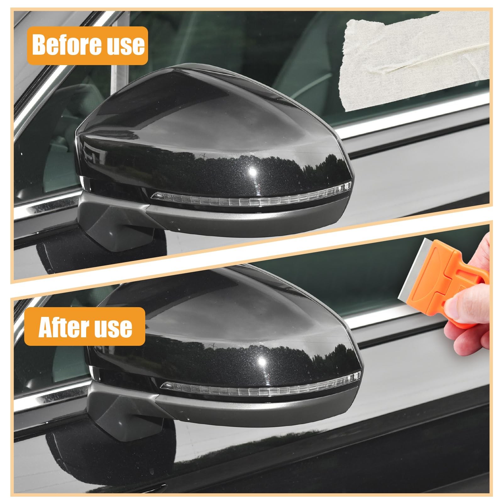 2 Sets Razor Blade Scrapers with Plastic Scraper Tool