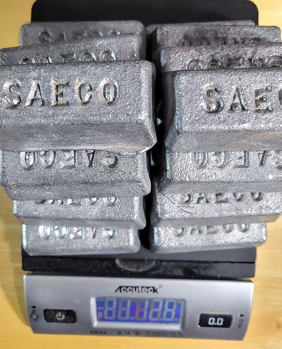 OVER 21 POUNDS OF LEAD = 20 SAECO LEAD BARS/INGOTS FISHING HUNTING FREE SHIPPING