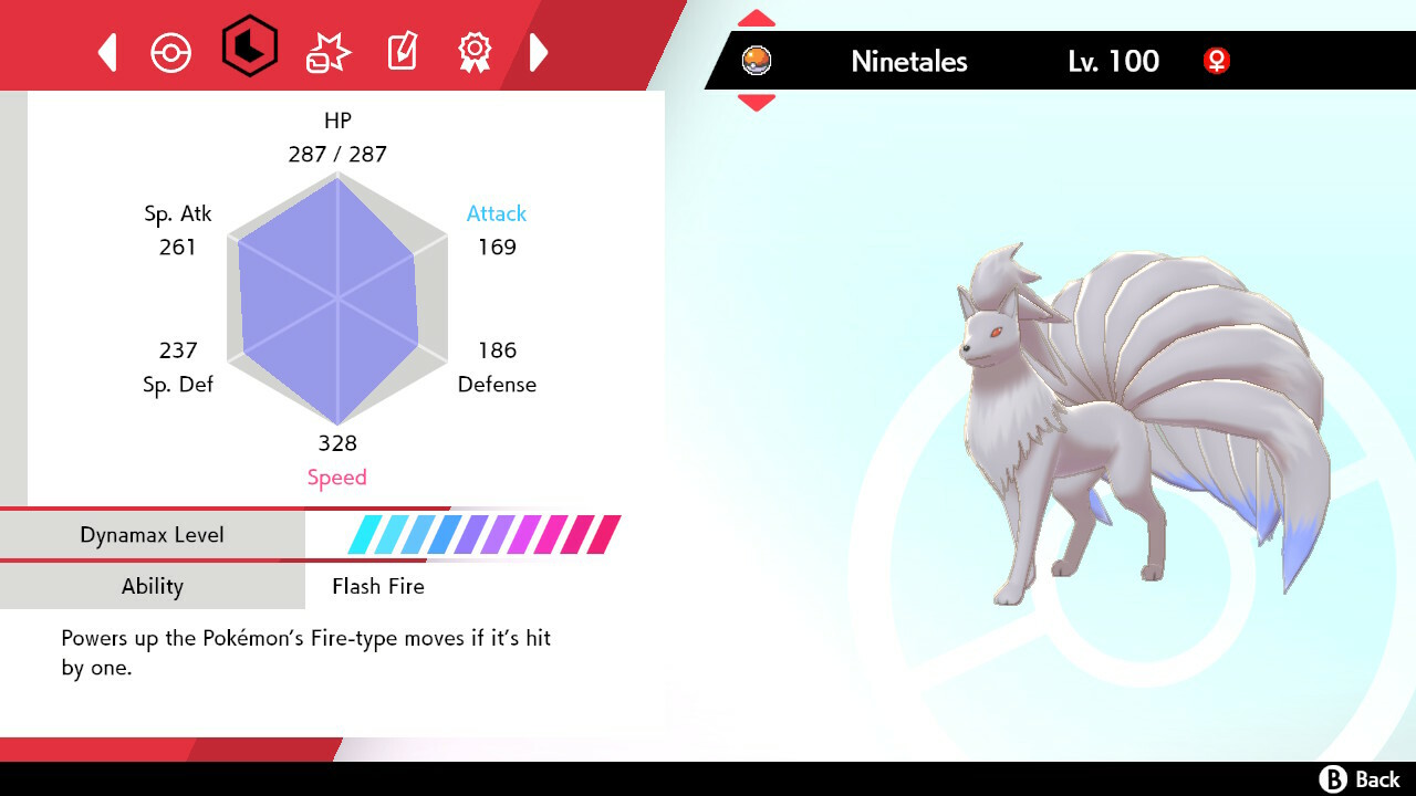 Pokemon Sword and Shield SWSH - Shiny 6IV Max EV Battle-Ready Ninetales