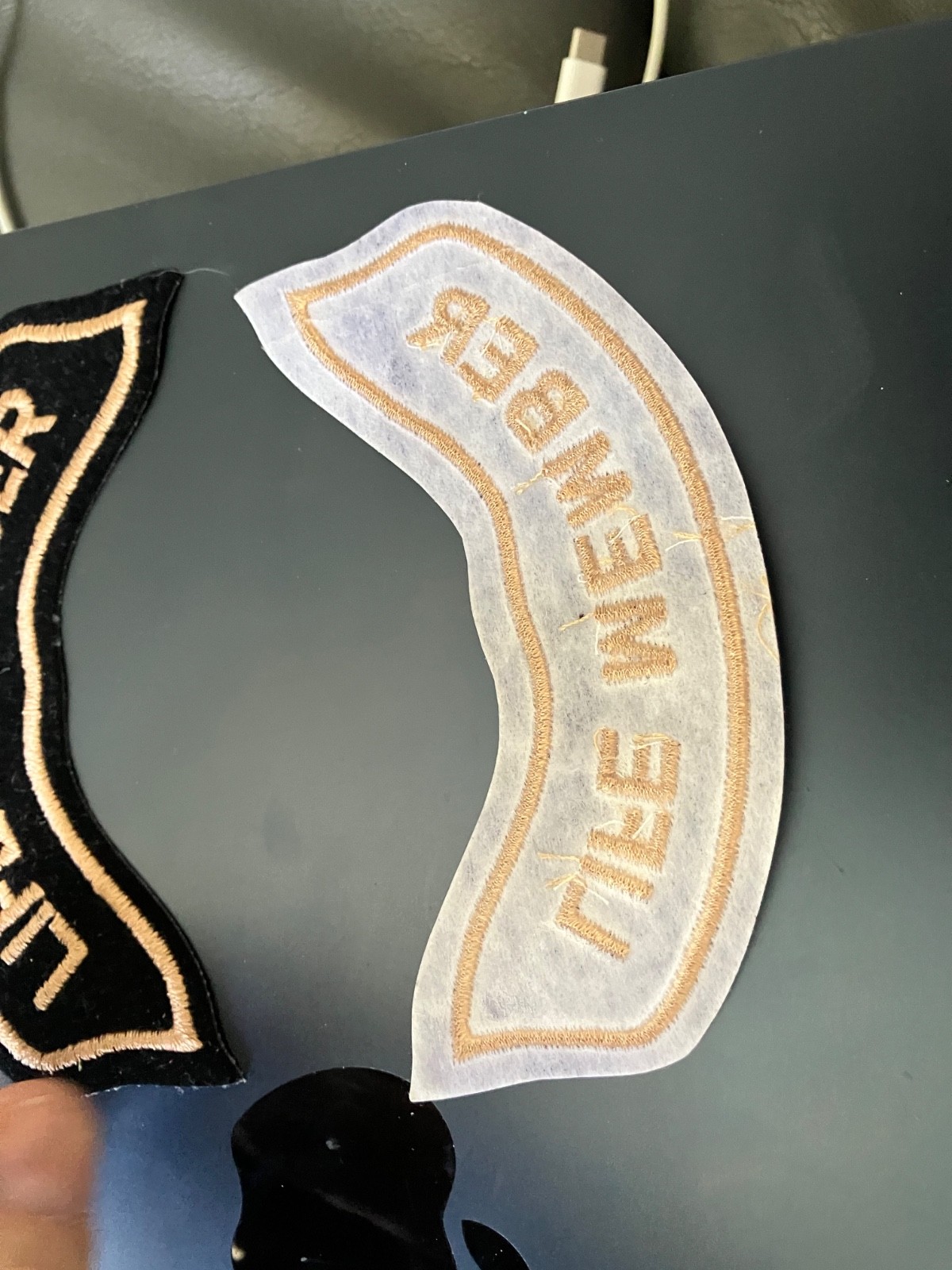 Harley Davidson Life Member Rocker Jacket Patch Curved Velvet Embroidered New