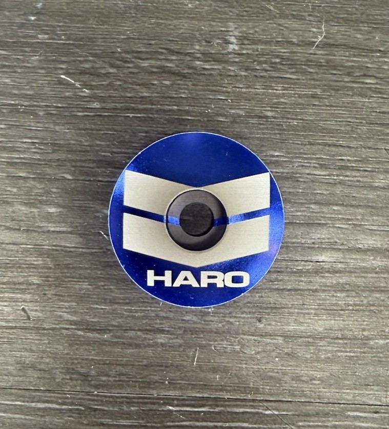 Haro Repop Bicycle Headset Top Cap 1 1/8" Blue Stem Cap Bike Dyno BMX