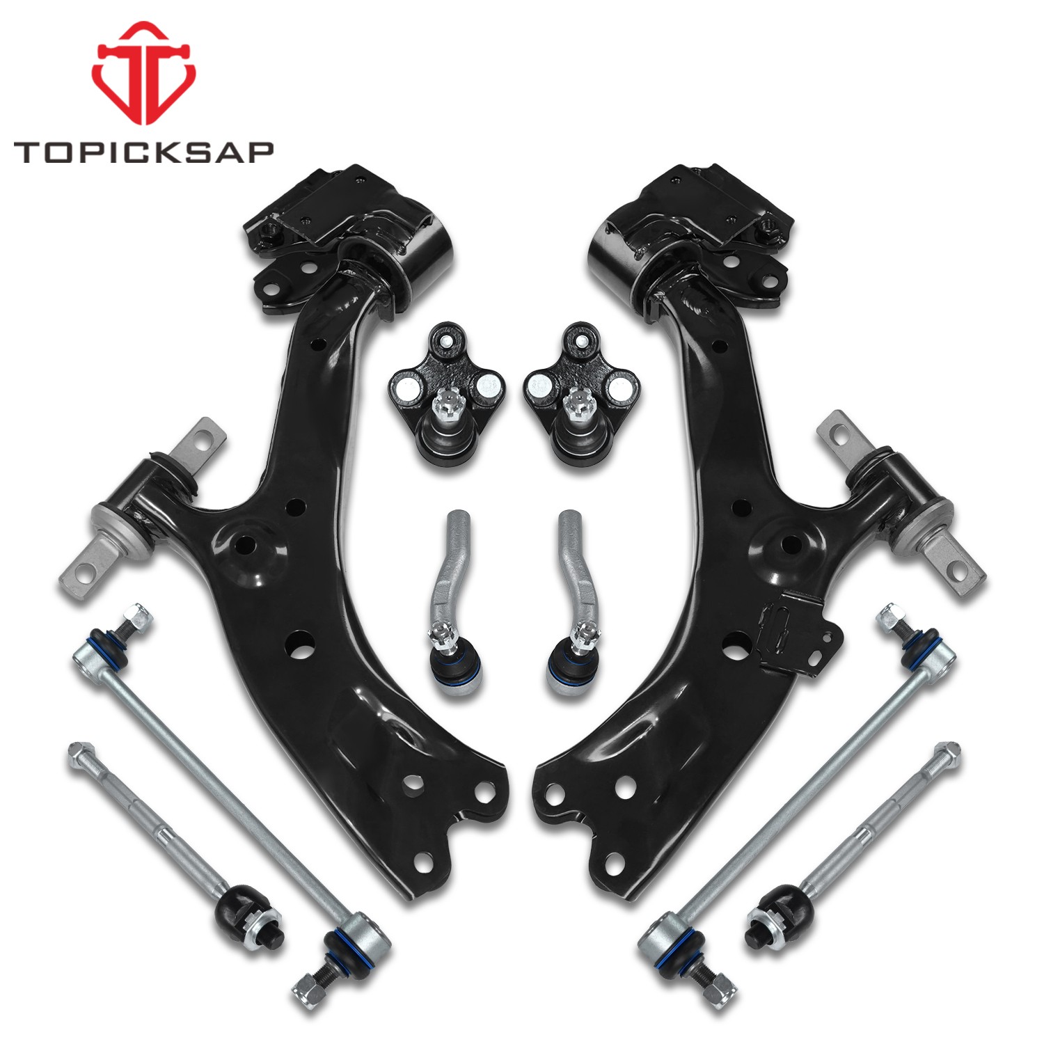Front Lower Control Arms w/Ball Joints Sway Bar Ends For 2015 2016 Honda CR-V