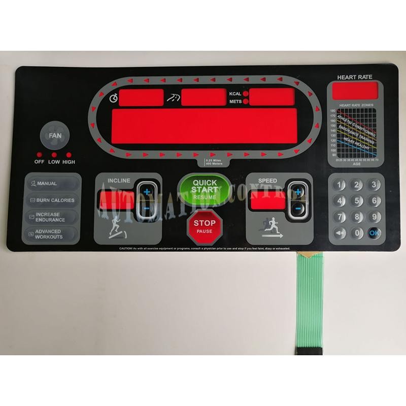 Membrane Keypad For STAR TRAC S-TRC3562 3582,S-TRX3552 3572 Treadmill Panel Film