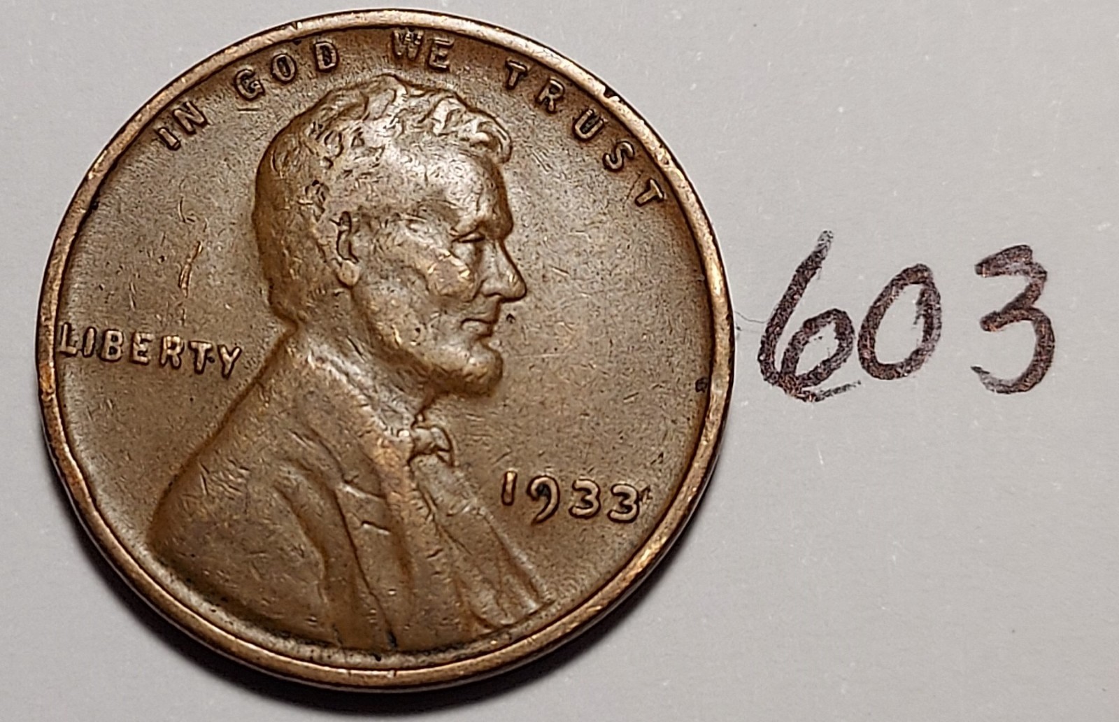 1933 Lincoln Wheat Cent  #603