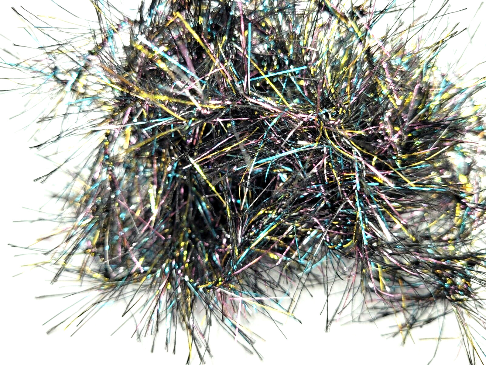 CRYSTAL ICE HACKLE - BLACK RAINBOW - 5 Yds. - Feather Replacement - Fly Tying
