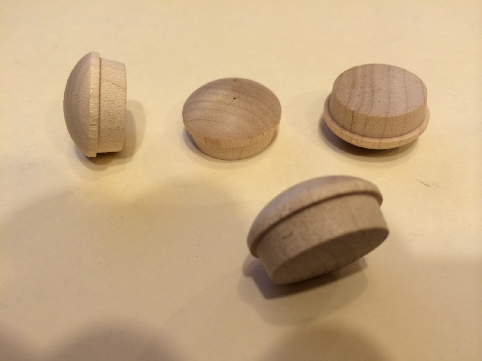 3/4" Maple Button Top Wood Plugs Chair Plugs Or Chair Buttons 20pc for $3.25