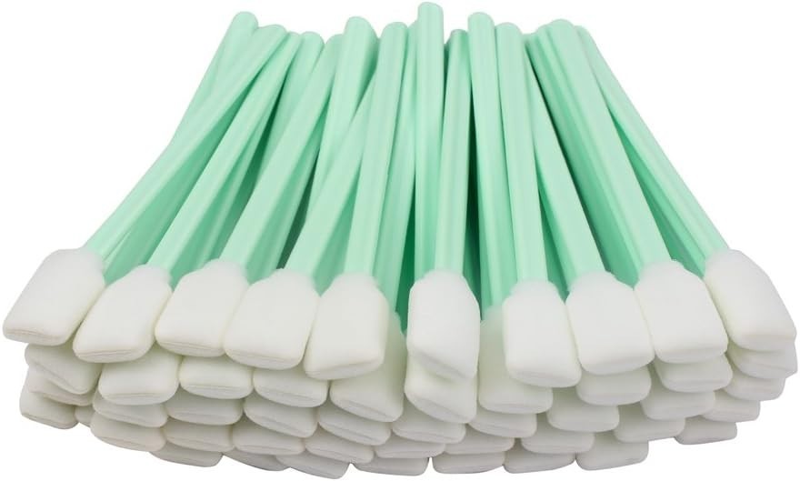100pc 5.1" Square Rectangle Foam Cleaning Swab Sticks for Solvent Format Inkj...