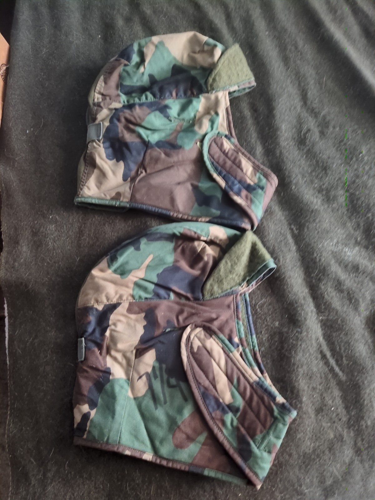 US Military Cold Weather Helmet Liner, Woodland Camo- Size 7-1/4 Hoodie