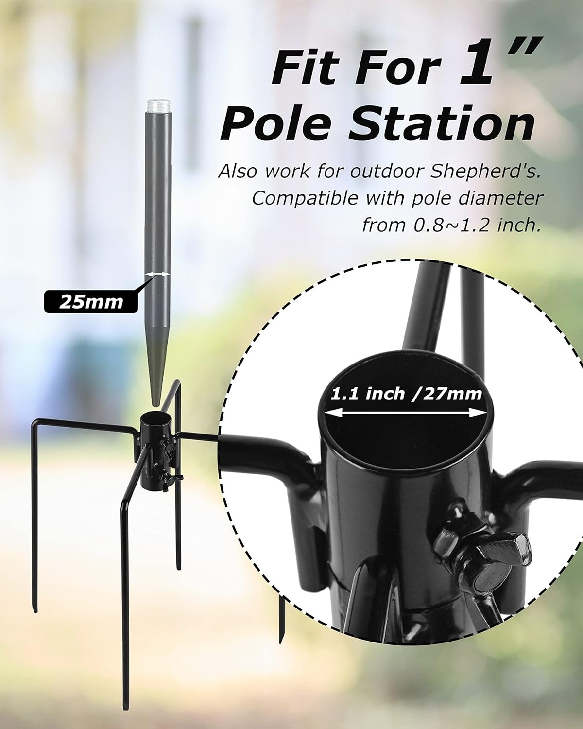 Replacement 4-Prong Base for 1" Bird Feeder Stations - Secure Your Feeders!