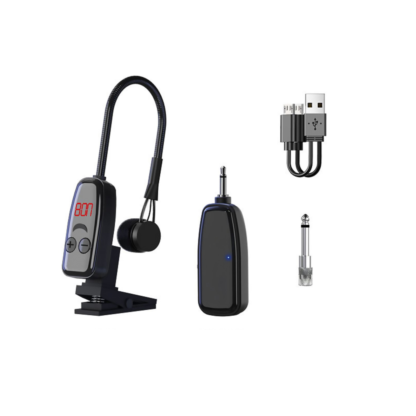 UHF Wireless Microphone For Trumpet Saxophone Instrument 50M Range Wireless m