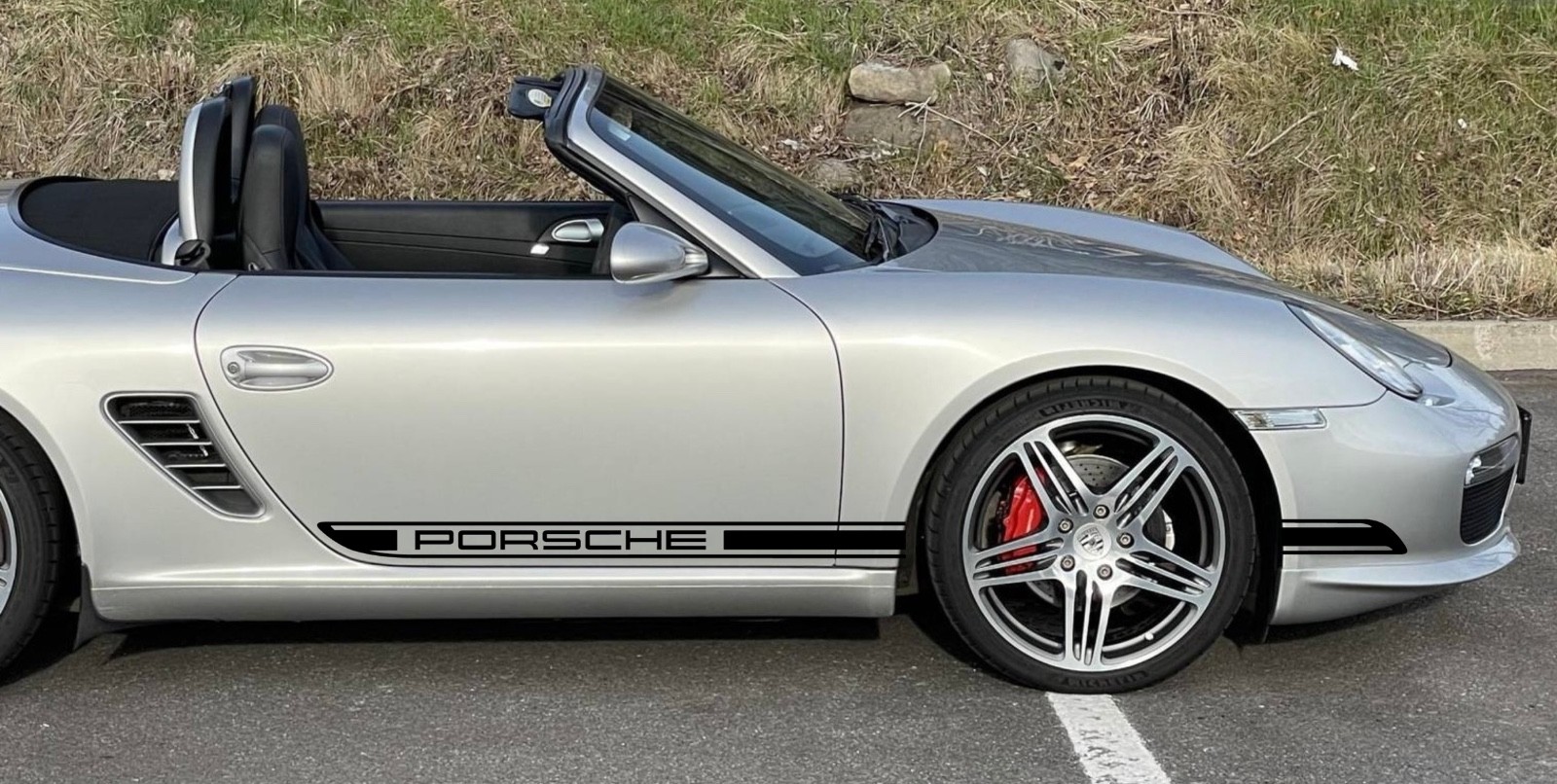 Custom Porsche Boxster 1996-2011 987 986 Triple Stripe Side Graphic Decal Set