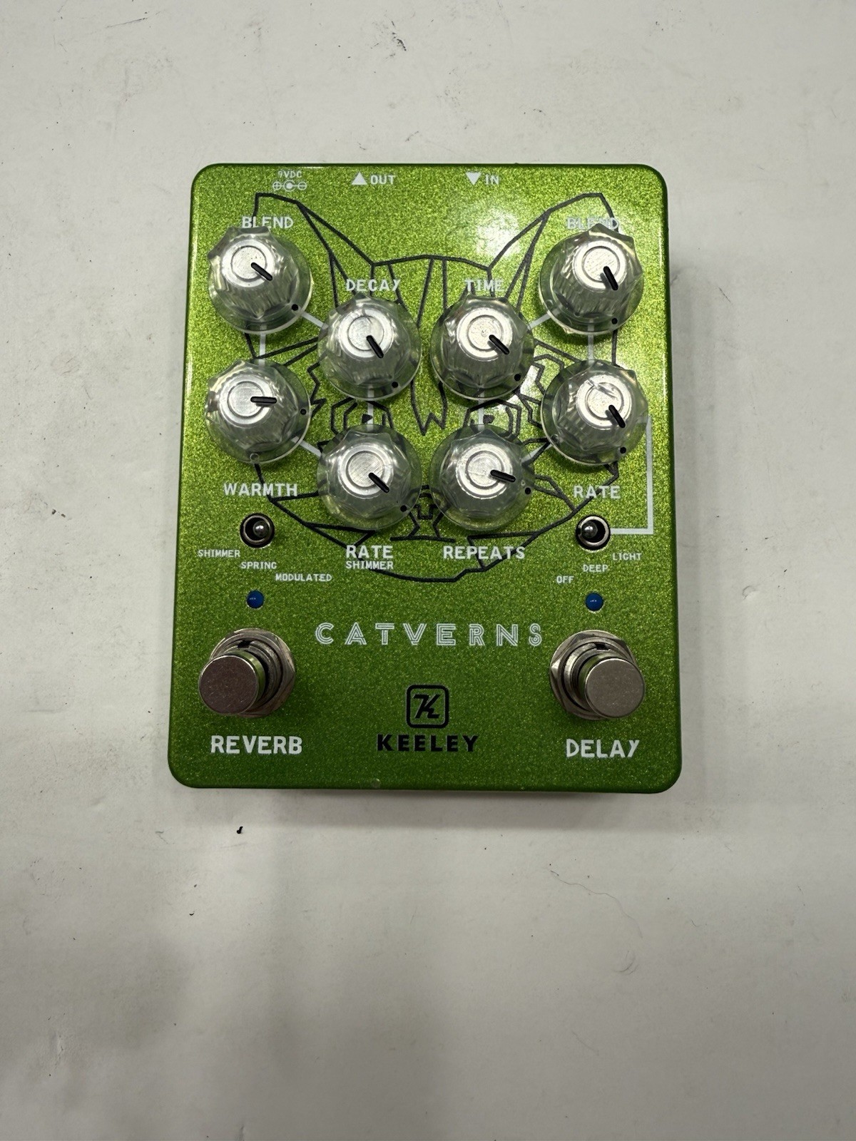 *For Parts/Repair* Keeley Electronics Catverns Reverb Delay Rare Limited Edition