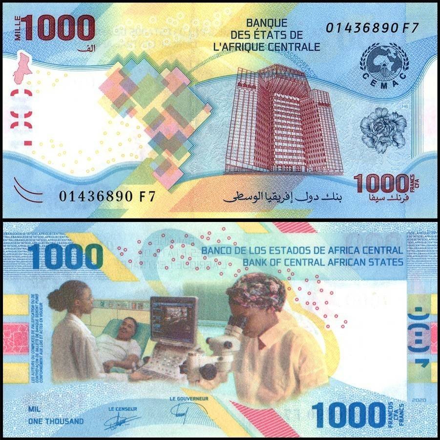 Central African States 1000 Francs, 2020, P-701, UNC