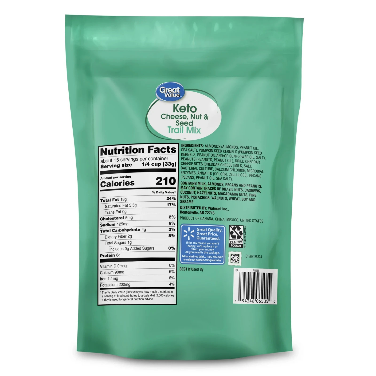 Great Value Keto Cheese, Nut & Seed Trail Mix 18oz – Low Carb Snack