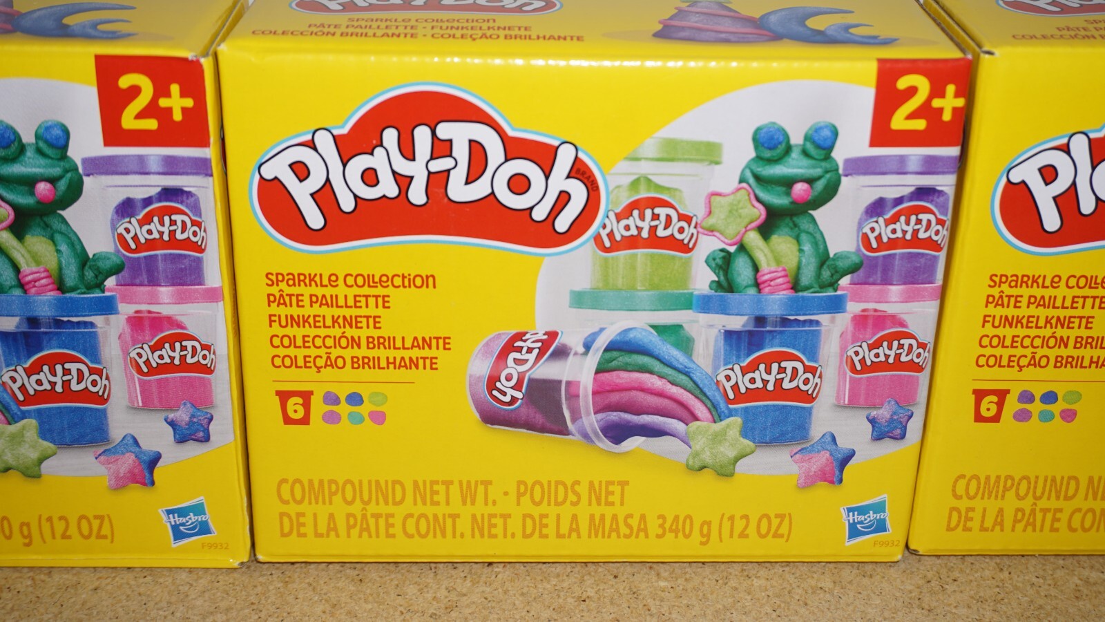 (3 Set) Play-Doh Sparkle Collection 6 Pack Non-Toxic