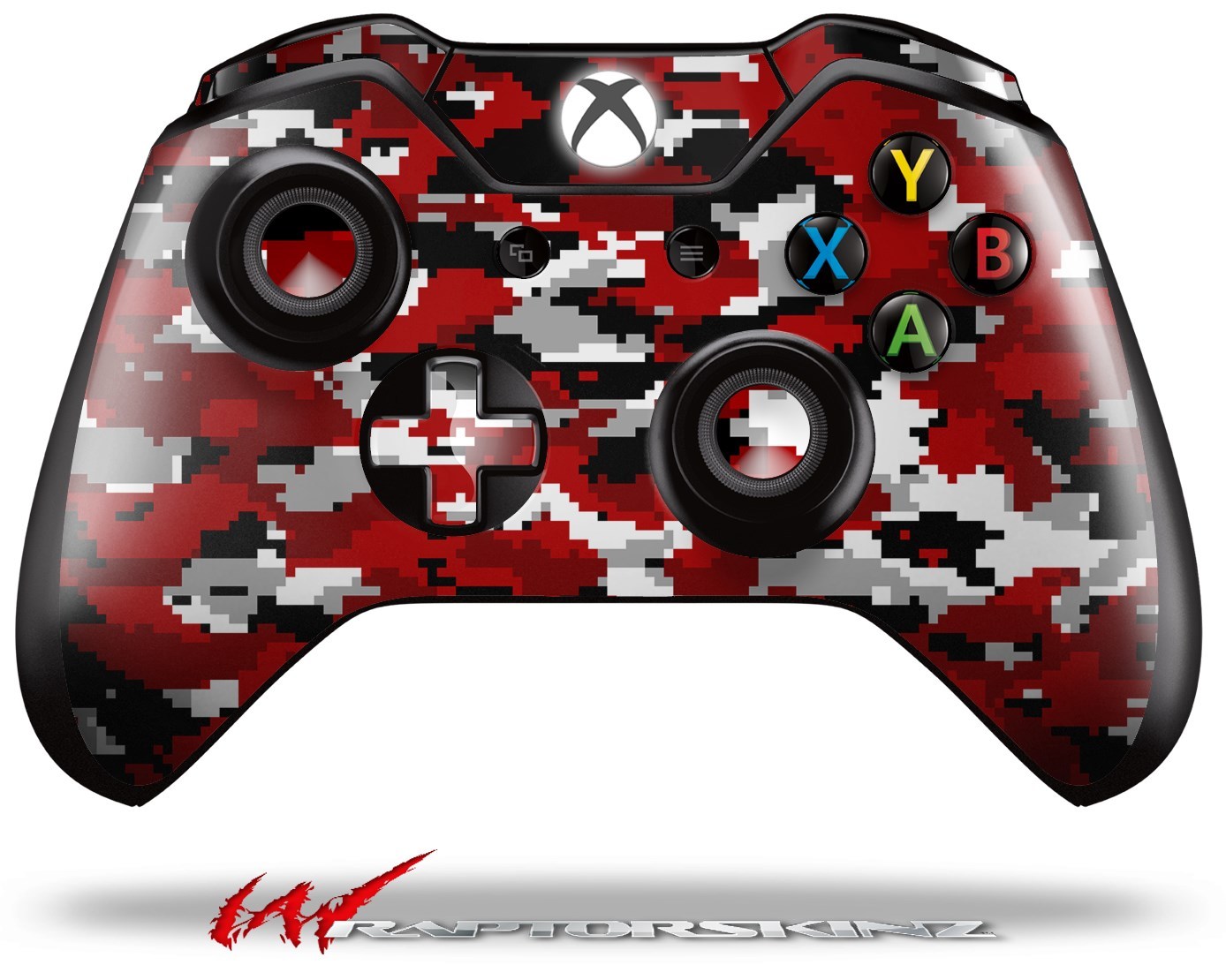 WraptorCamo Digital Camo Red Skin for XBOX One Controller