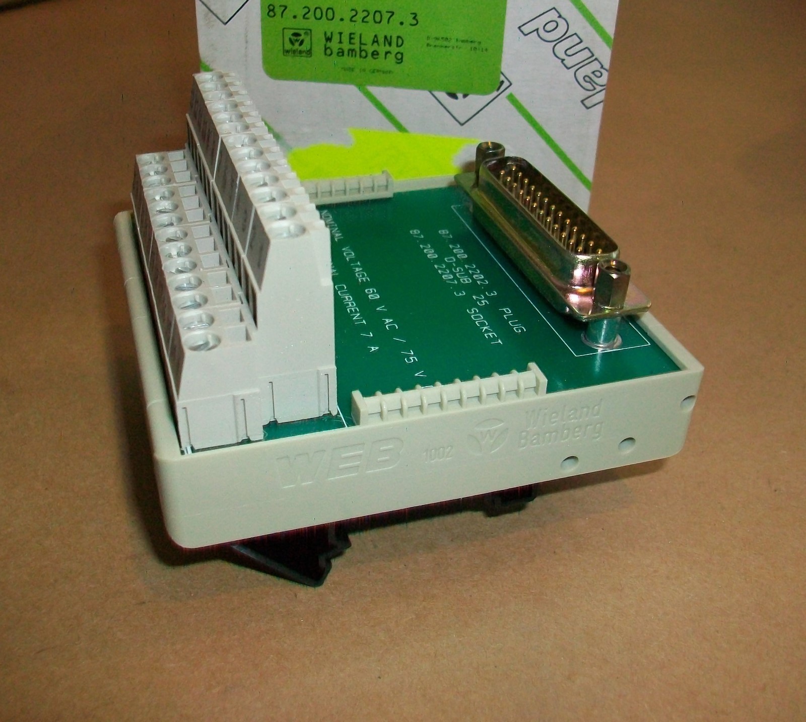 Wieland 87.200.2207.3 Interface Module D Sub 25 NEW IN BOX