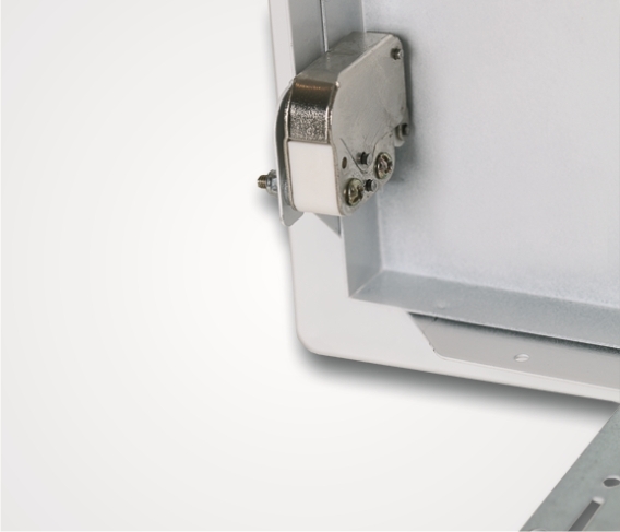 24" x 24" System B2 White Galvanized Steel Access Door with Touch Latches