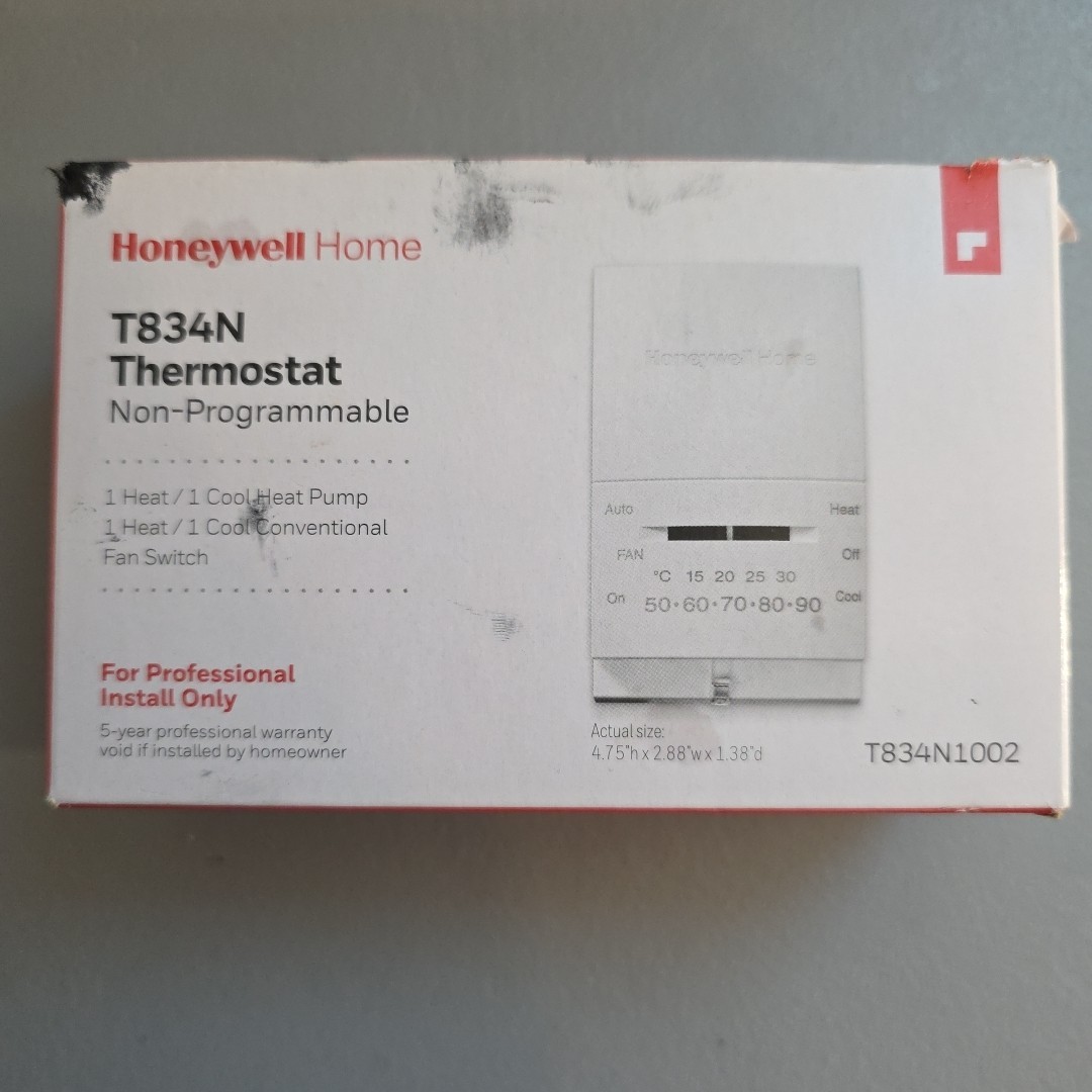 HONEYWELL HOME T834N1002 Low Volt NP Analog Thermostat, Rectangle T834 NEW