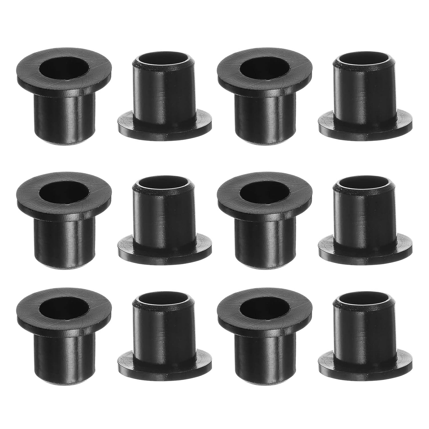 12Pcs Flanged Sleeve Bearings 8Mm Bore 10.6Mm OD 12Mm Length Nylon Bushings for