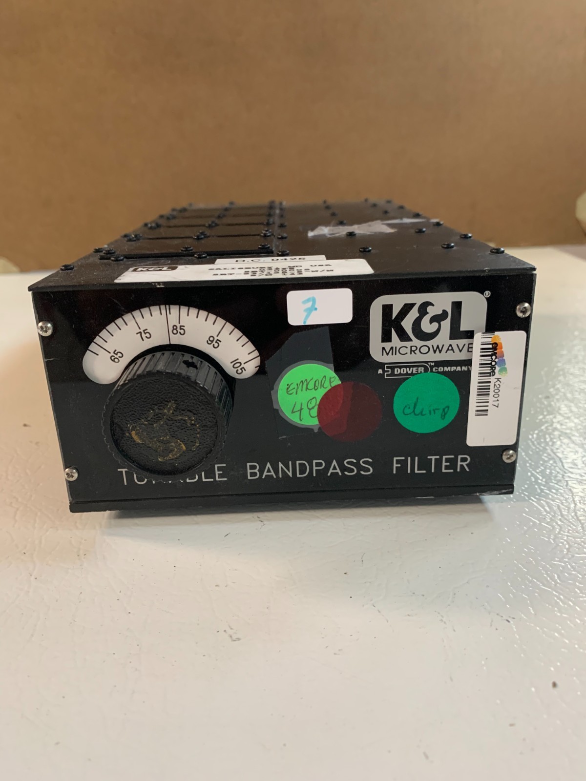 K&L Microwave 5BT-63/125-5-N/N Tunable Bandpass Filter 63–125 MHz Type-N RF Lab