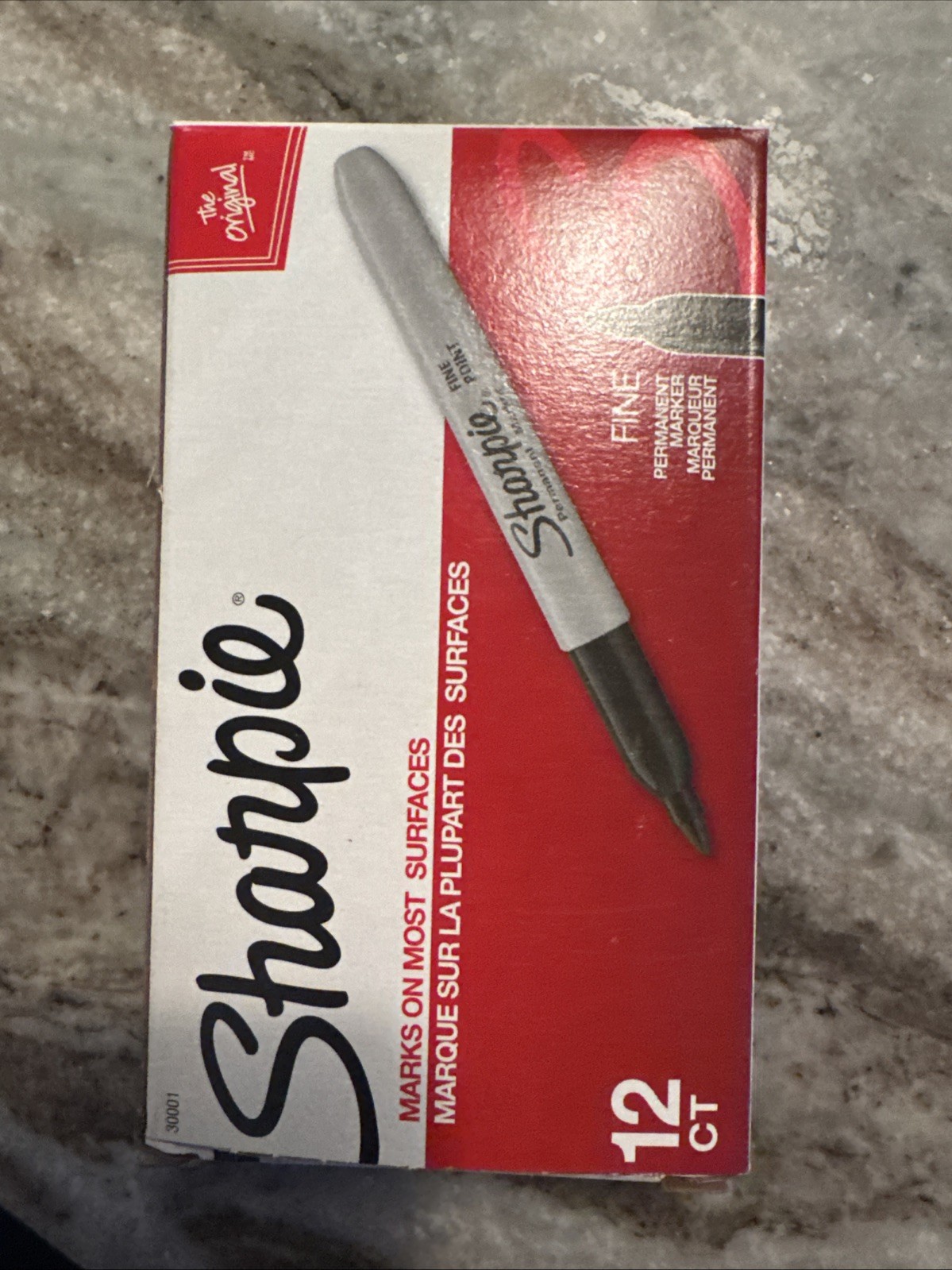 12 Count Sharpie 30001 Fine Tip Permanent Markers, Black New