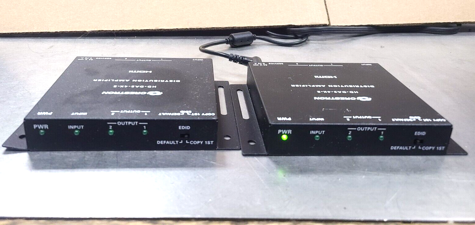 2X CRESTRON HD-DA2-4K-E Distribution Amplifier HDMI, working