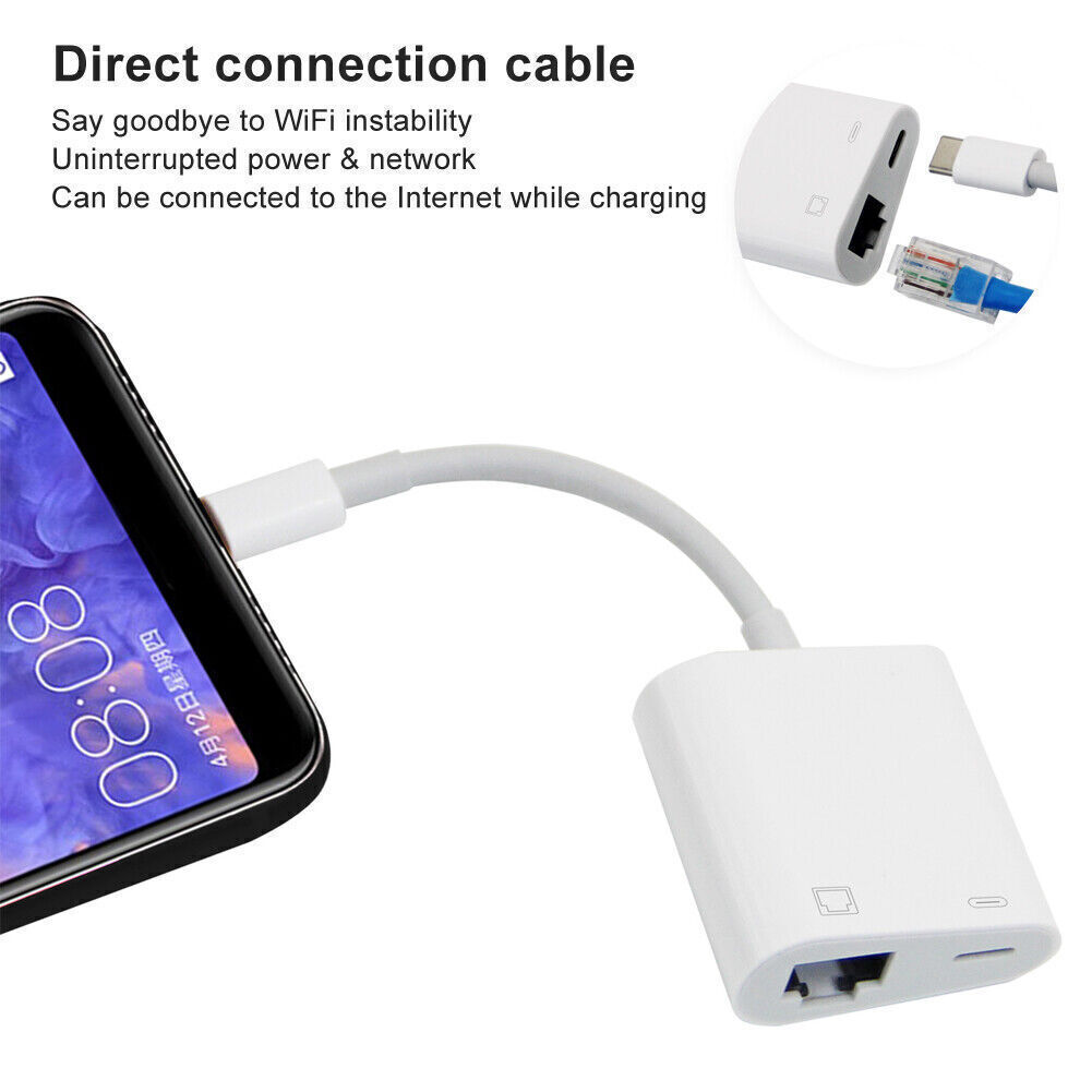 NK‑1035TC Type‑C Ethernet Camera Adapter to RJ45 100M Network Card Converter
