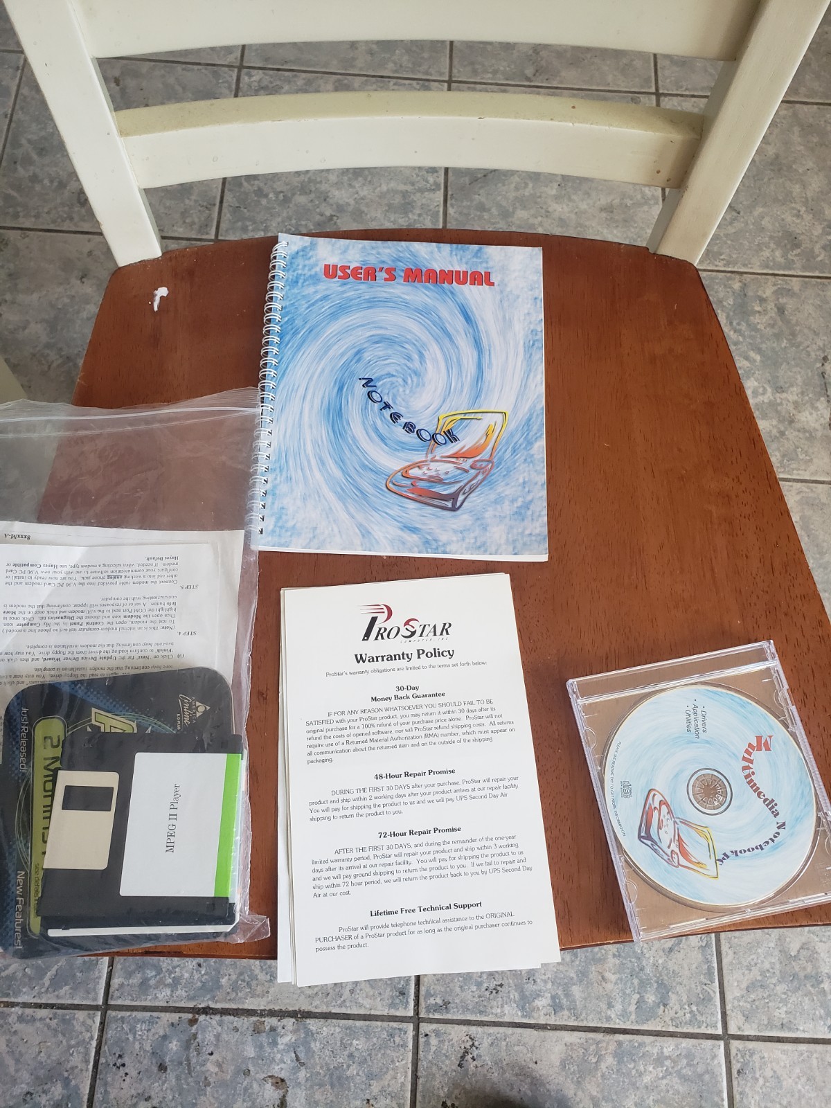 Rare Clevo Kapok Prostsr 8500m 8280 Accessory Bag W/ Manuals CDs Floppys + More!
