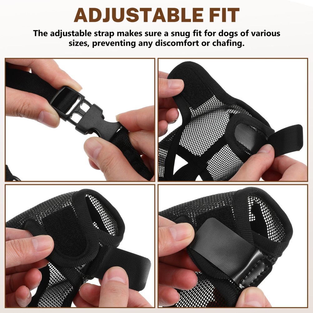 Short Snout Dog Muzzle Breathable Muzzles Adjustable for Grooming
