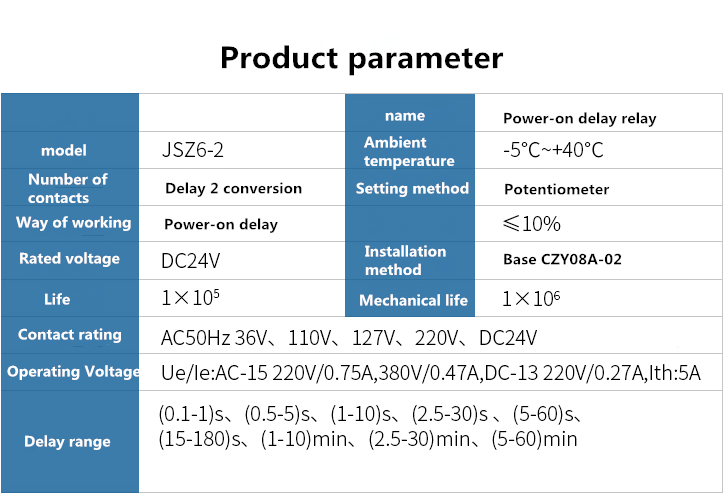 JSZ6-2 small delay time relay DC12V DC24V AC220V