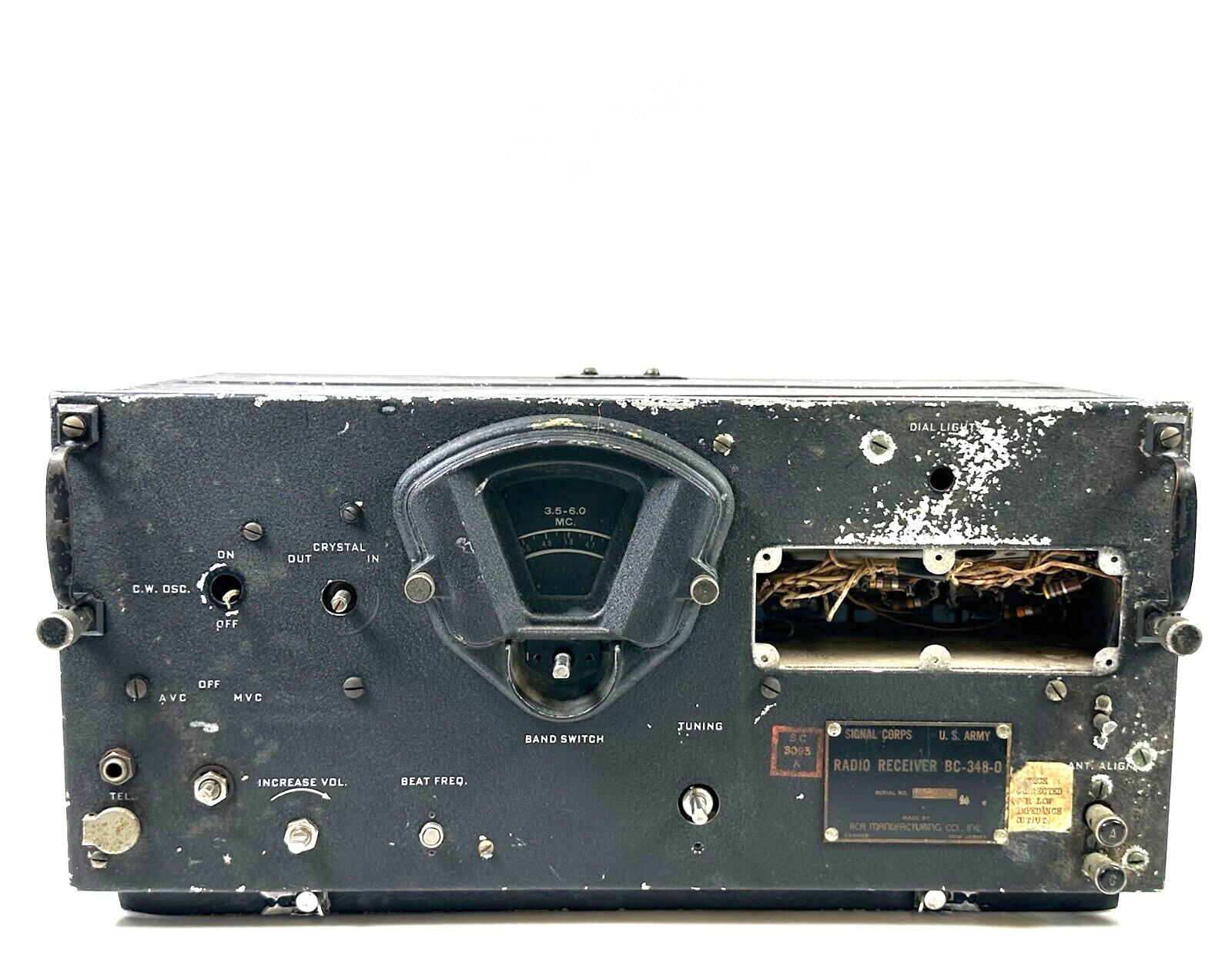 RCA BC-348-0 Signal Corps Radio Receiver US ARMY WWII