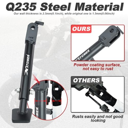 Steel 0-3in Adjustable Kickstand Compatible with GSX-8S 2023-2026 GSX-8R 2024